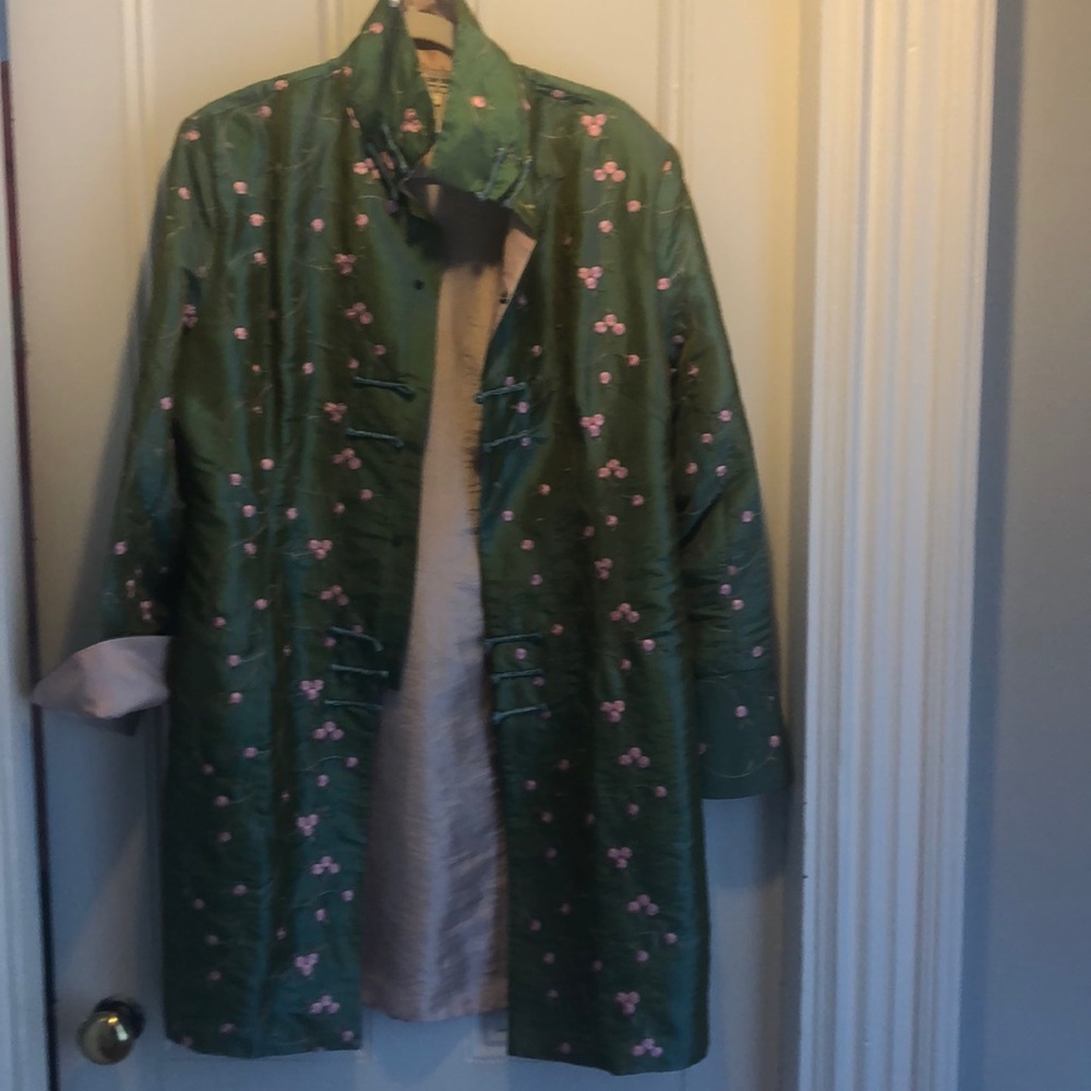 Dragon Silk 100% silk long Chinese dress/jacket